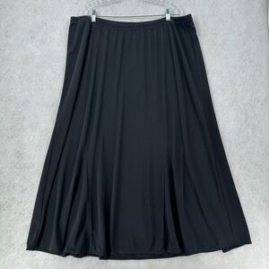 NWT Victor Costa Midi Skirt Womens 2X Slinky Flare Swing Stretchy Pull On‎